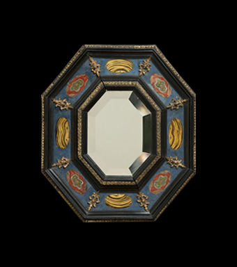 Hintermalter Rahmen in Pietra dura-Imitation